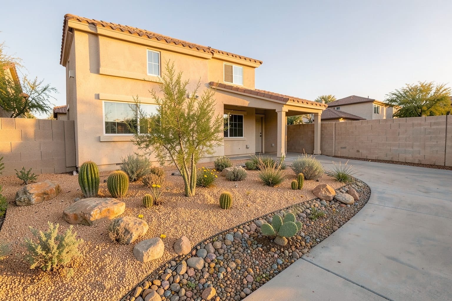 A sample yard as a Sonoran Native desert garden