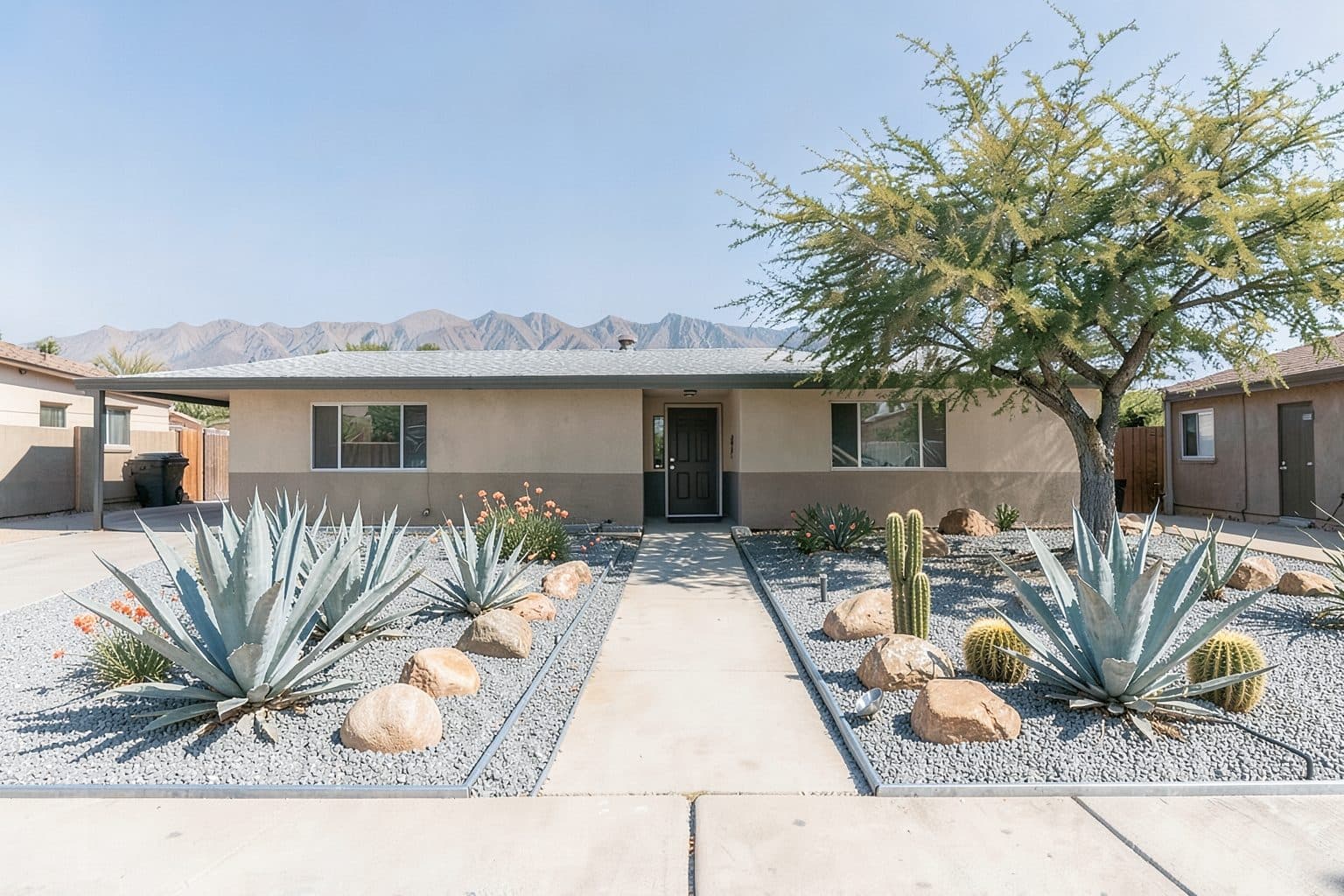 A sample yard as a Modern Desert desert garden